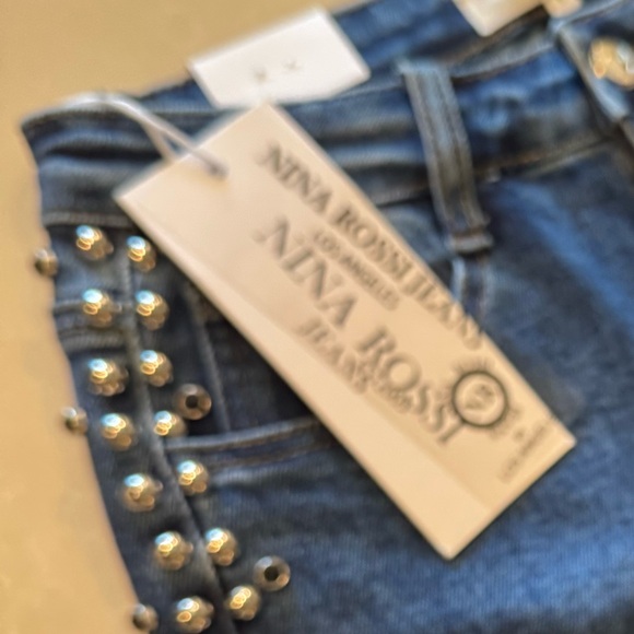 Rina Rossi Studded Denim Flare Jeans - Picture 6 of 6